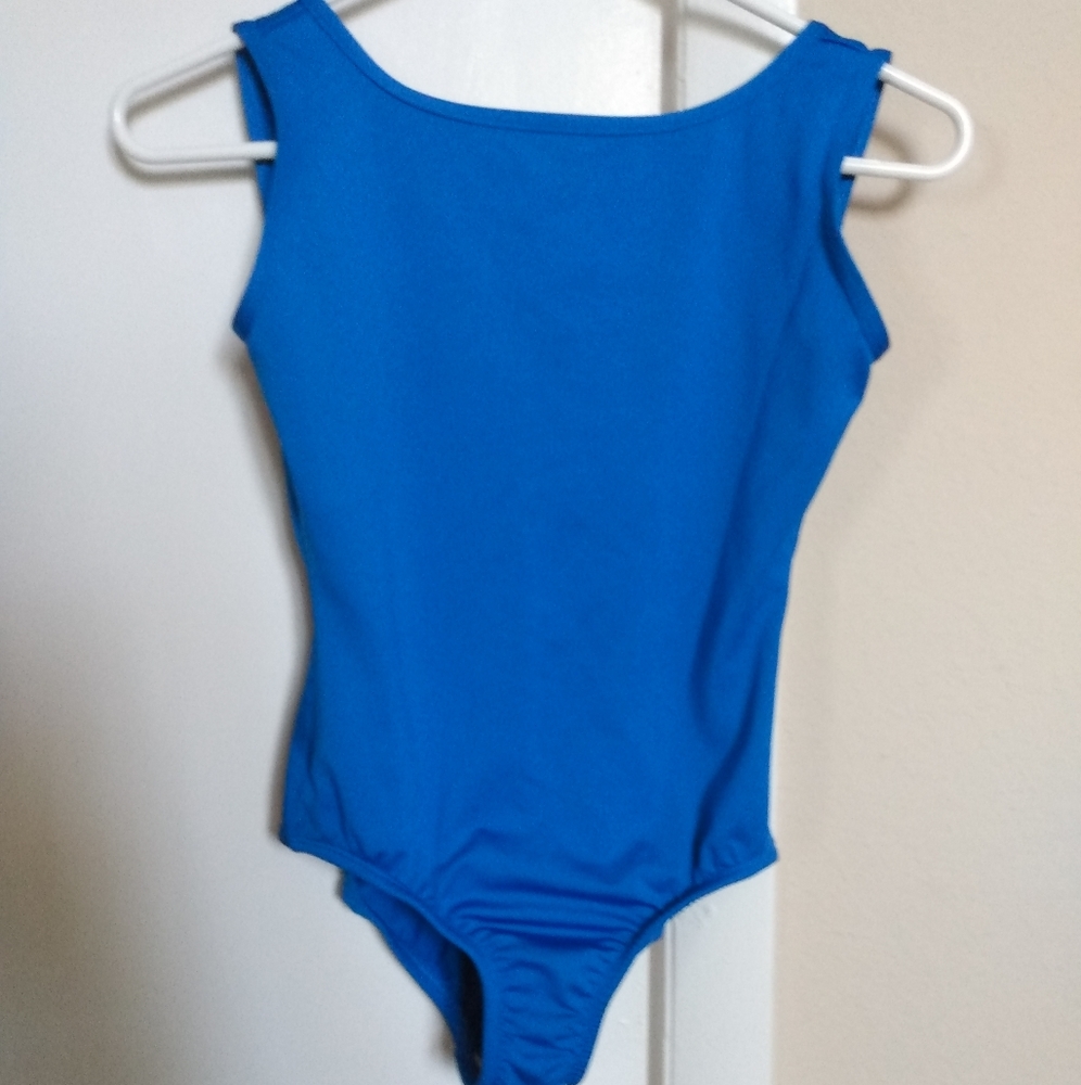 Blue Natalie low back leotard